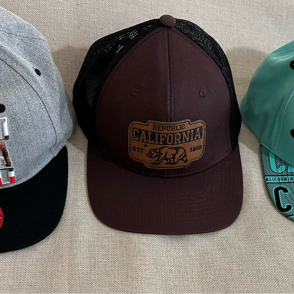 Brown Trucker Hat With Leather Patch - image 1